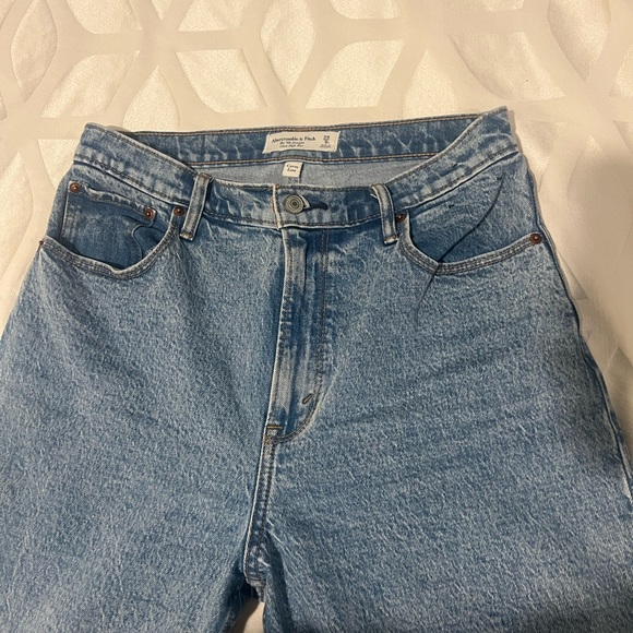 Abercrombie 90s straight ultra high rise curve love jeans - Picture 2 of 4